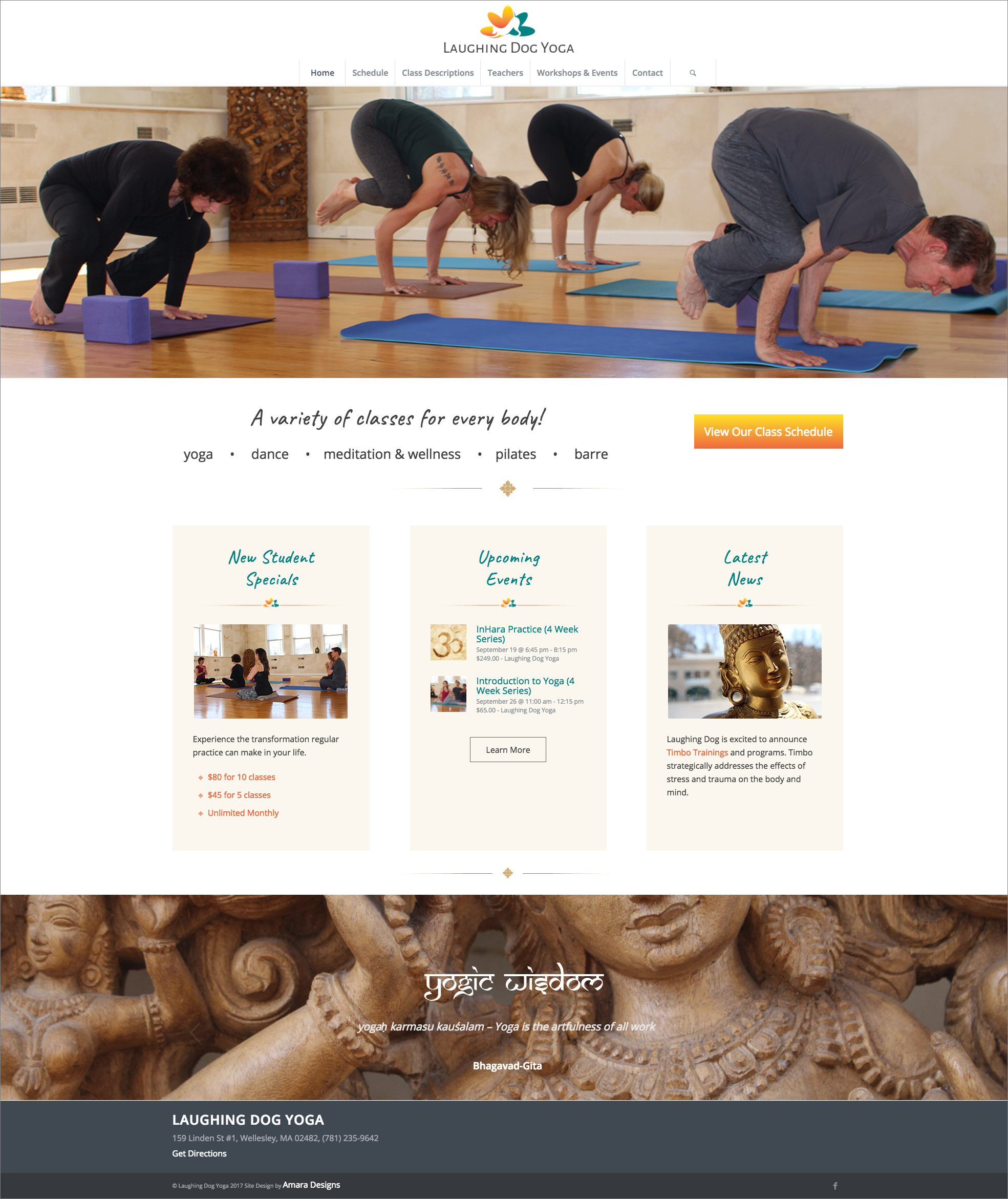 Web Design for Yoga Studios, Mind Body Integration