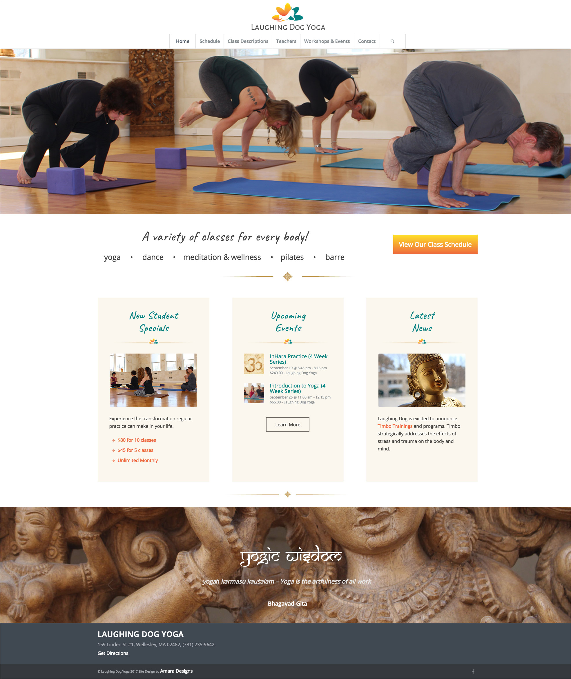Web Design for Yoga Studios, Mind Body Integration